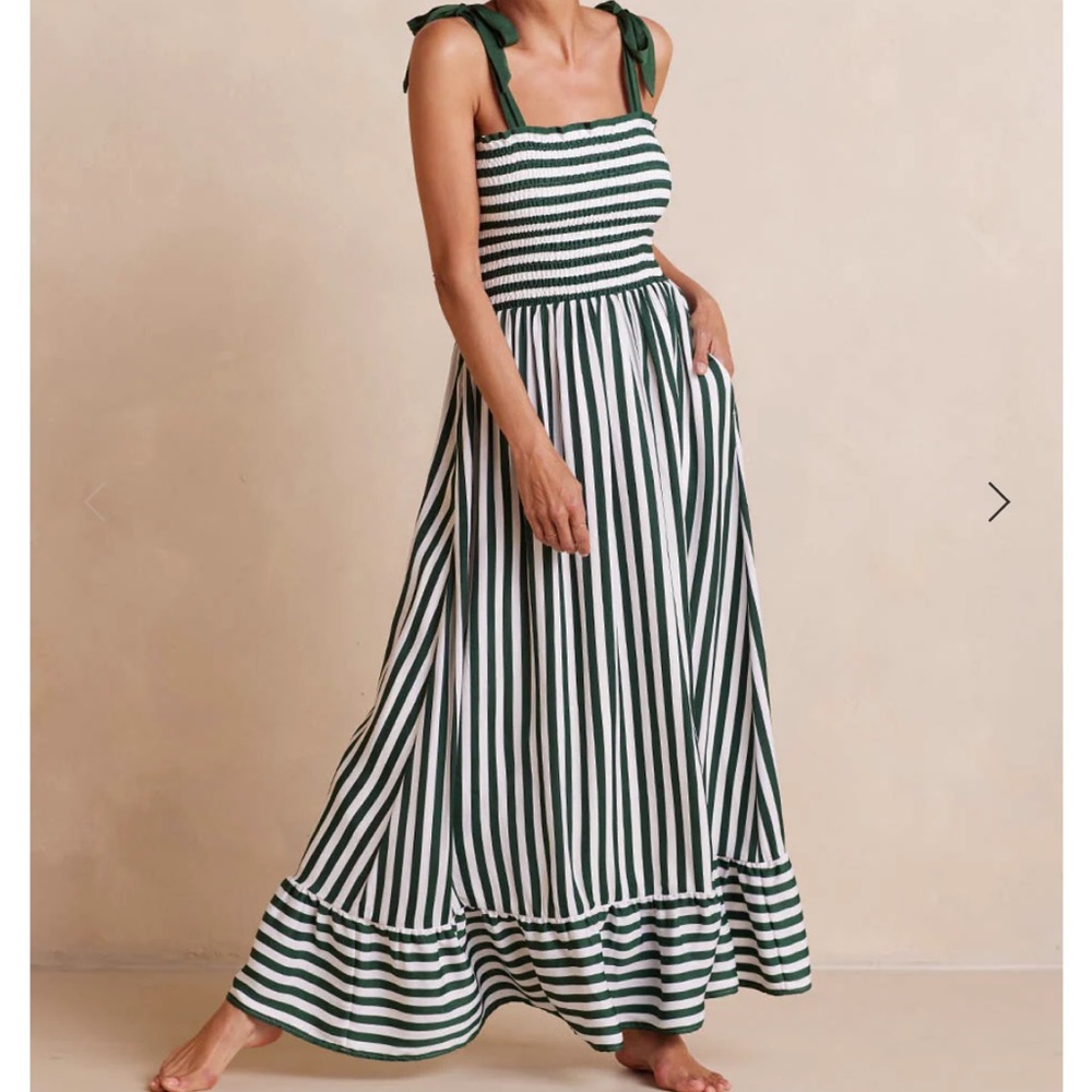 Summersalt- The Silky Luxe Smocked Maxi Dress